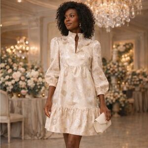 Tuckernuck champagne Fil Coupe Palmerston Dress